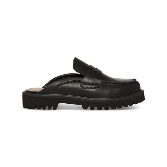 AQUA COLLEGE Womens Black Penny Keeper Fever Round Toe Slip On Leather Mules 8 M - Picture 3 of 5